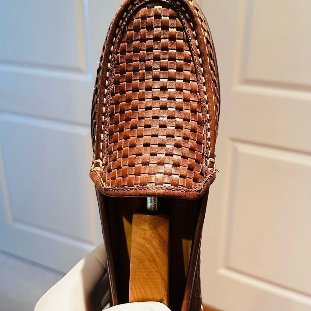 Tommy Bahama Orson Venetian Woven Leather Drivers.
